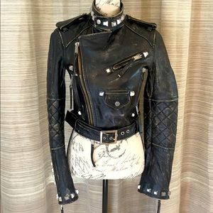 D SQUARED ultimate leather moto jacket. Sz 42. EUC